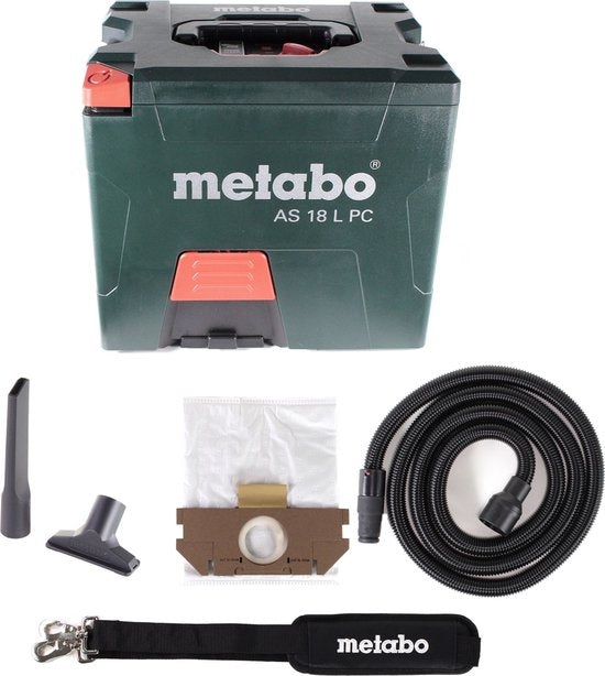 Metabo AS 18 L PC Li-Ion accu alleszuiger / bouwstofzuiger body - L-Klasse - 7,5L