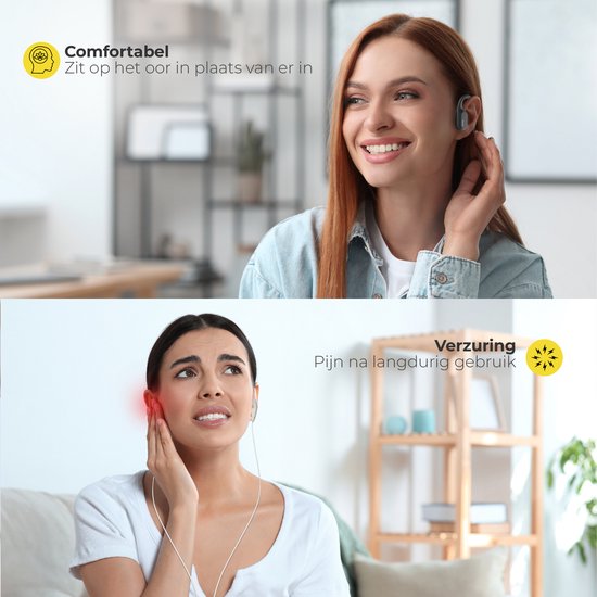 Soundvibe® Bone Conduction Headphone Zwart - Sporthoofdtelefoon - Sport oortjes - Draadloze oordopjes - Waterbestendig - 8GB Interne Geheugenkaart - Sport Koptelefoon - Voor alle Telefoons en Laptops - Hardloop Oortjes - Wireless Earphones