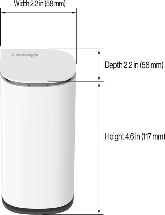 Linksys Velop Micro Mesh 6 - Dual-band - Mesh WiFi 6-uitbreidingsnode - 1-pack - Wit
