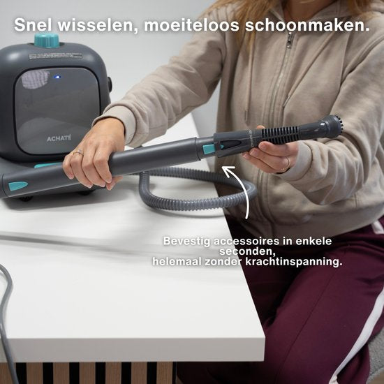 Achaté Stoomreiniger PRO – Krachtige Reinigingsmachine voor Tapijt, Vloer en Vlekken – Doodt 99,9% van Bacteriën
