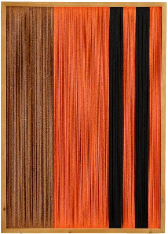 Mica Decorations Kuba Wanddecoratie - L50 x B3 x H70 cm - FSC 100% - Katoen - Oranje