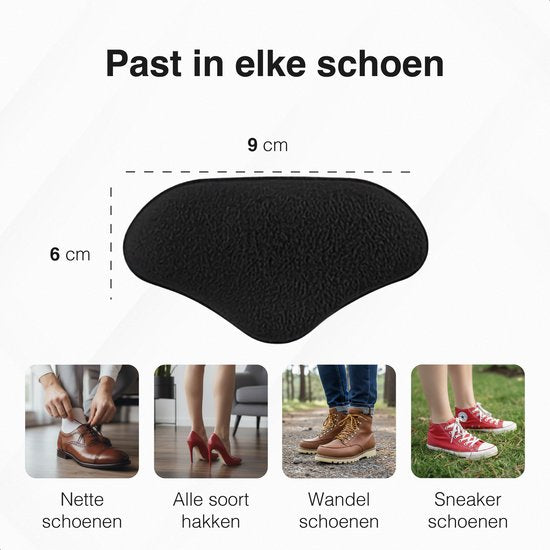 Hielbeschermers - 6 stuks - Hielkussen - Steunzolen - Antislip hielzool - Tegen blaren - Hakbeschermers - Hielkussentjes voor schoenen
