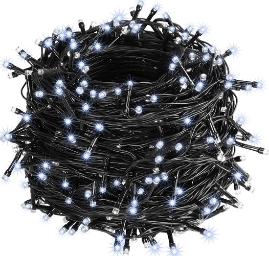 Monzana Lichtsnoer Kerst 200 LED´S - IP44 20m - Koud Wit