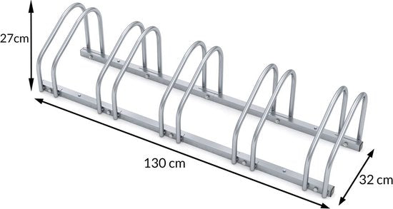 Monzana Fietsenrek 5 Fietsen - Bandbreedte 30-65mm - 37cm Wielafstand