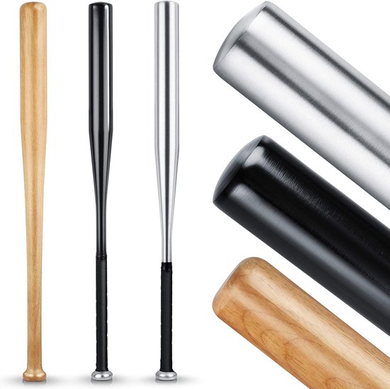 Honkbalknuppel van hout of aluminium - Antislip grip - Stevig gemaakt 31 inch