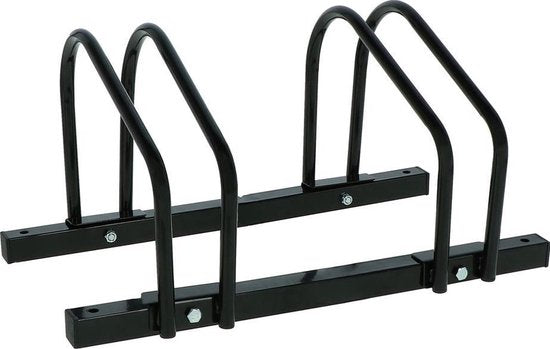 Ceruzo Fietsenrek voor 2 Fietsen – 67.5x33x26 cm – Voor E-bike - MTB – Muur- en Vloermontage – Zwart