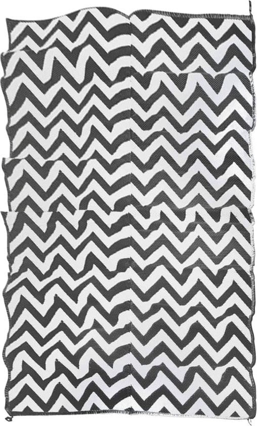 Bo-Camp - Chill mat - Wave - XL - Zwart/wit