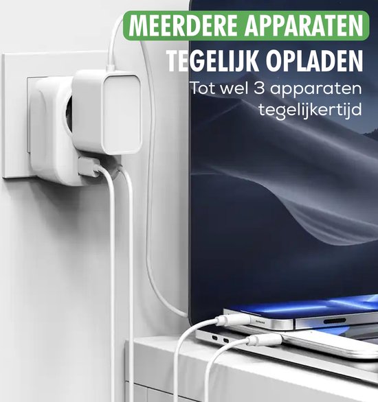 Travelhawk Reisstekker Engeland/UK - Wereldstekker - Wereldstekkers - Reisstekker Type G - USB-C & USB-A - Wit