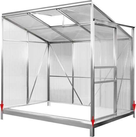 Deuba Broeikas Fundament Verzinkt – 190x122cm - incl. Montagemateriaal