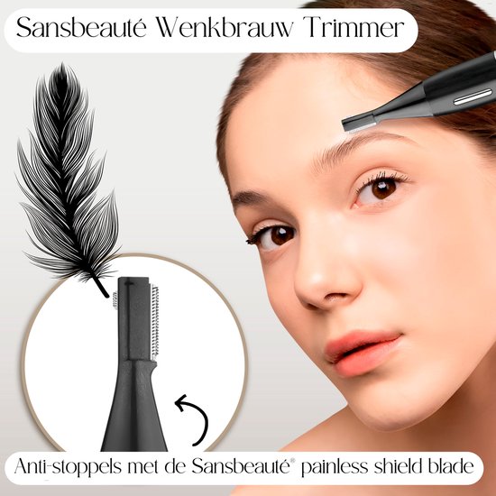 6-in-1 Bikinitrimmer - Sansbeauté® - Gezicht - Oksels - Benen - Bikinilijn - Wenkbrauw Trimmer - Gezichtsontharing Dames - Intieme Zone - Ladyshaves Bikini - Ontharingsapparaat Electrisch