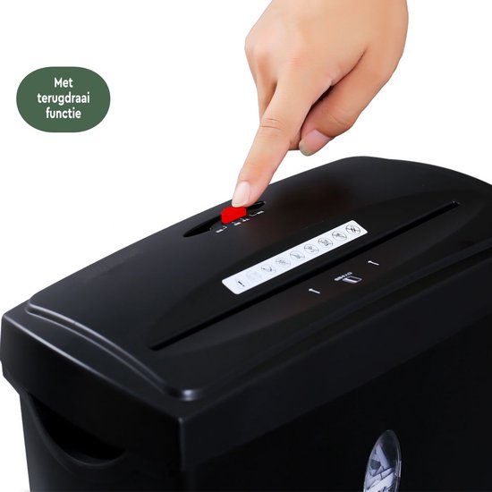 BRASQ Papierversnipperaar - PS406 - opvangbak 11L - P4 norm - 6 vellen - Creditcard Vernietiger - Zwart