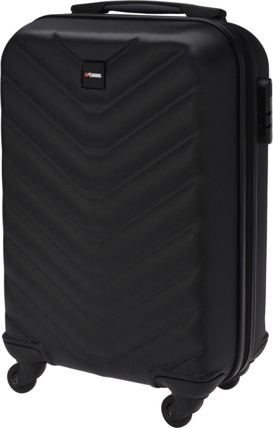 ProWorld - Reis-Handbagage-Koffer-Relief -28 L-Zwart- Spinner wielen-Lichtgewicht-33 x 20 x H53 cm