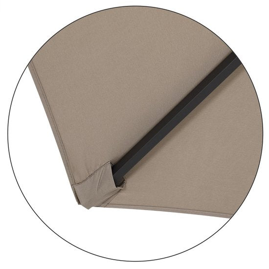 Kingsleeve Parasol Ø300cm - UV-bescherming 50+/ Slinger - Taupe