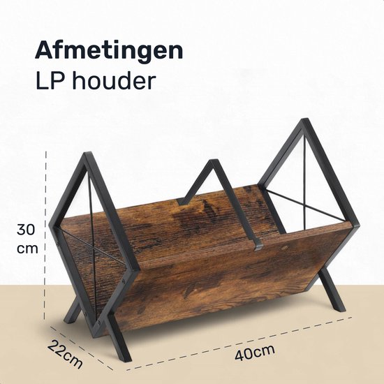 Luft LP houder - Vinyl - Opbergsysteem - Platenrek - Houder - Standaard - Album