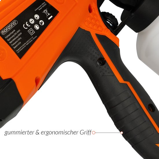 Monzana Verspuit - Elektrisch 500W 3 Patronen 29x29cm - Oranje