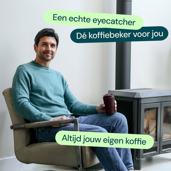 Castagnola Thermosbeker - Koffiebeker To Go - Travel Mug voor Koffie en Thee - Theebeker - 380 ML - RVS - Donkerbruin