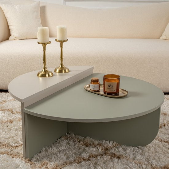 Houten salontafel "Orion" 90 x 60 x 30 cm - Essengroen