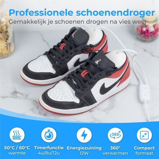 Nuvance - Schoenendroger - Schoendroger met Timer - Schoenverfrisser - Droogfunctie - Wit
