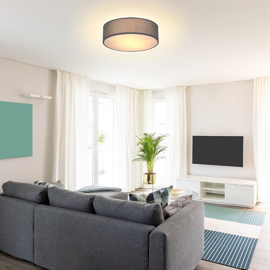 Monzana Plafondlamp - 40W Rond 30cm Fitting E27 - Grijs