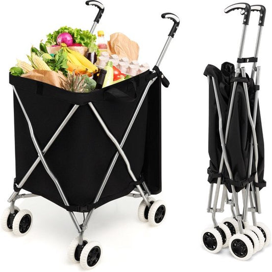 Coast Boodschappentrolley – Opvouwbaar & Waterdicht – 90 liter – 66 x 46 x 94,5 cm – Zwart