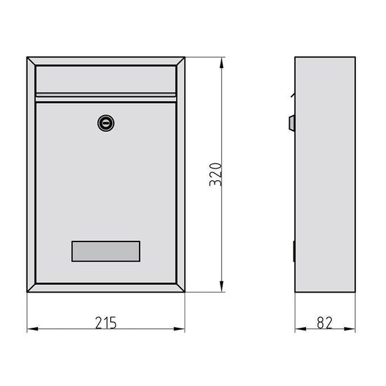 Deuba Brievenbus wit 32x22x9cm