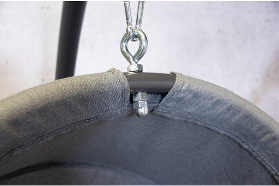 Hangstoel Tony met kap - Grijs