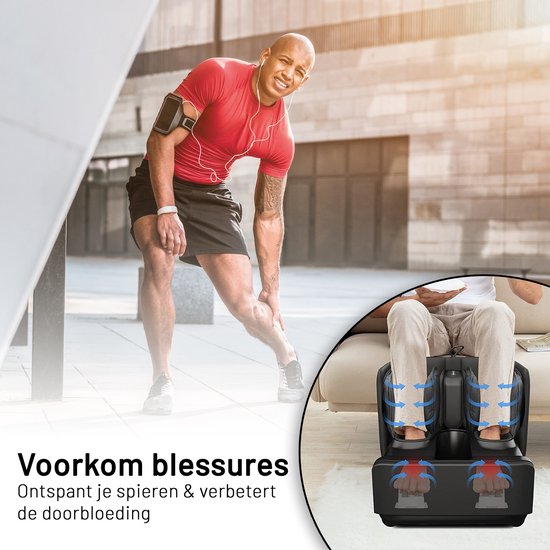 CALMENTA® Voetmassage Apparaat en Beenmassage - Shiatsu - Compressiemassage - Bloedcirculatieapparaat - Voetenbad - Bloedsomloop