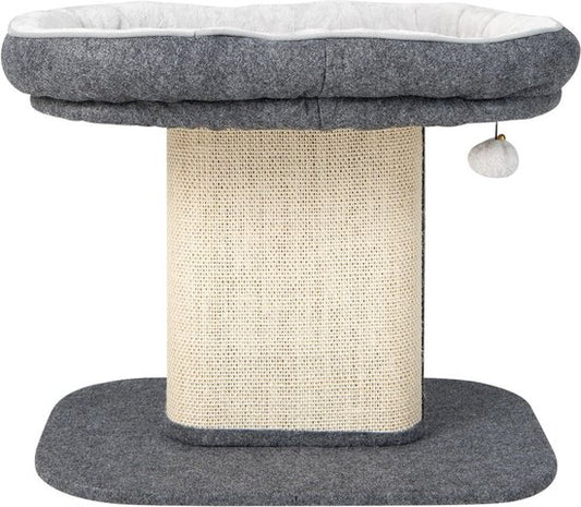 Coast Krabmeubel Kat – Met Zitstok & Sisalplaat – max. 20 kg – 59 x 39,5 x 50 cm – Grijs