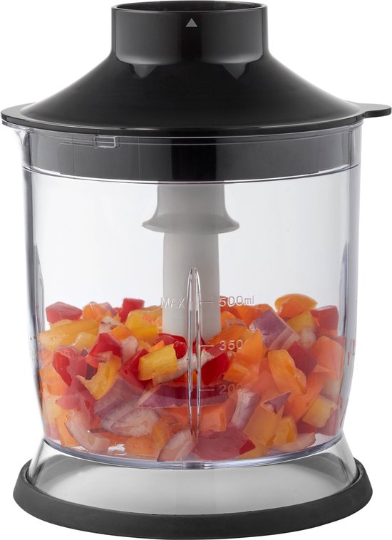 Inventum MX350B - Staafmixer set - Hakmolen - Garde - 350W - 2 snelheden - Zwart
