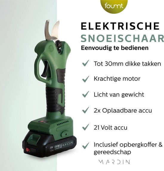 Elektrische snoeischaar - Groen