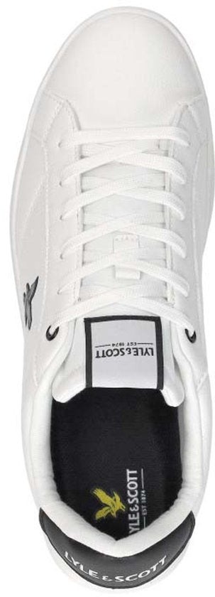 Lyle & Scott Elgin Hole Sneakers Heren - Wit/Zwart - Maat 44