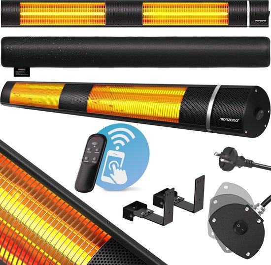 Monzana Infraroodstraler 3000W - 3 Standen/Afstandsbediening - Zwart
