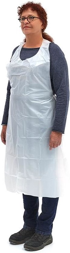 Romed PE schorten wit, per 100 (80x125cm) Romed - Wit - PE