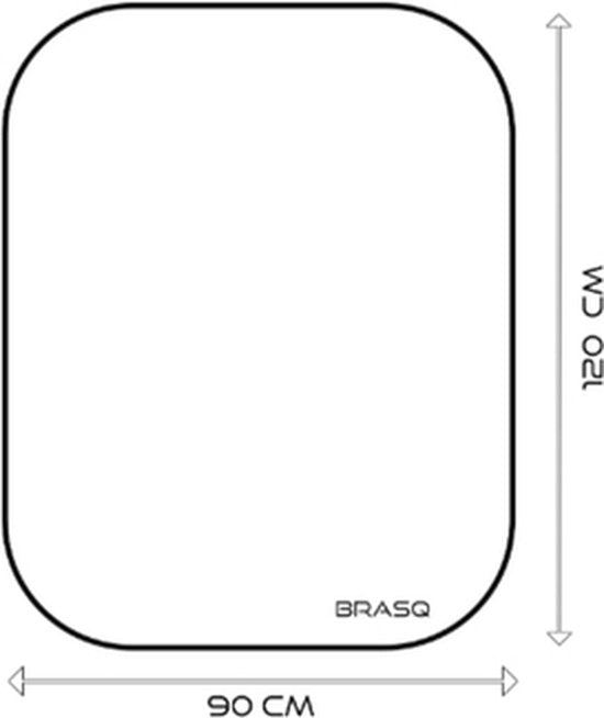 BRASQ Rechthoekige Stoelmat CM100 - Transparant - 90x120 cm - Hoogwaardig PVC - Vloerbeschermer voor Harde Vloeren