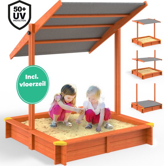 Spielwerk Zandbak - Hout Zonnedak UV 50+ Max - 140x140x120cm
