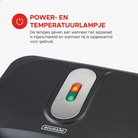 Bourgini MultiGrill 3-in-1 – Tosti apparaat, Grill & Wafel ijzer – PFAS-vrij – Verwisselbare platen – 750W