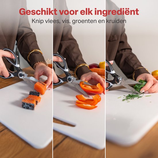 AoraKitchen Keukenschaar - Vleesschaar - RVS - Huishoudschaar - Wildschaar - Rechts & Linkshandige Schaar - Vaatwasserbestendig