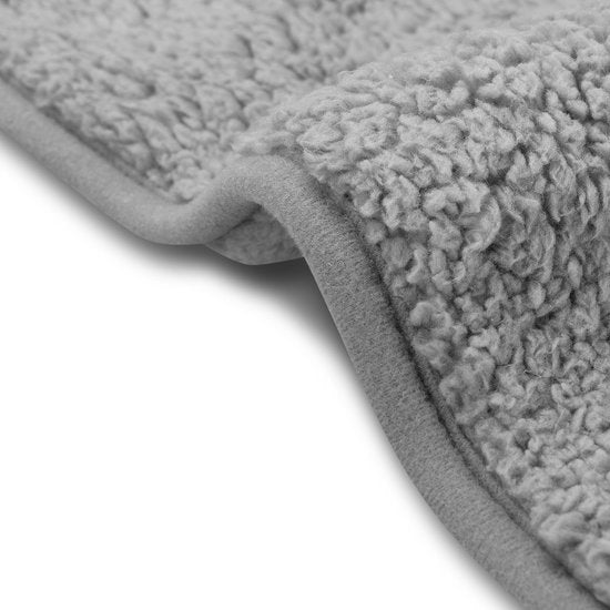 Monzana Warmtedeken - Elektrisch Fleece 180x130cm 120W - Grijs