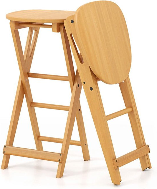 Coast Barkrukken – 2-Delig – Opvouwbaar – Bamboe met Voetsteun – Zithoogte 61 cm – Natuur