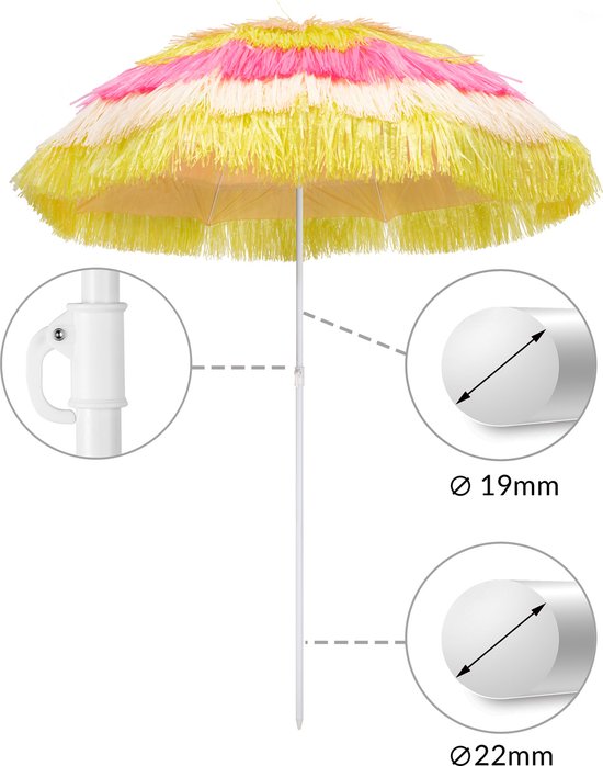 Kingsleeve Parasol Hawaii 160 cm – Verstelbaar Kantelbaar - Multicolor