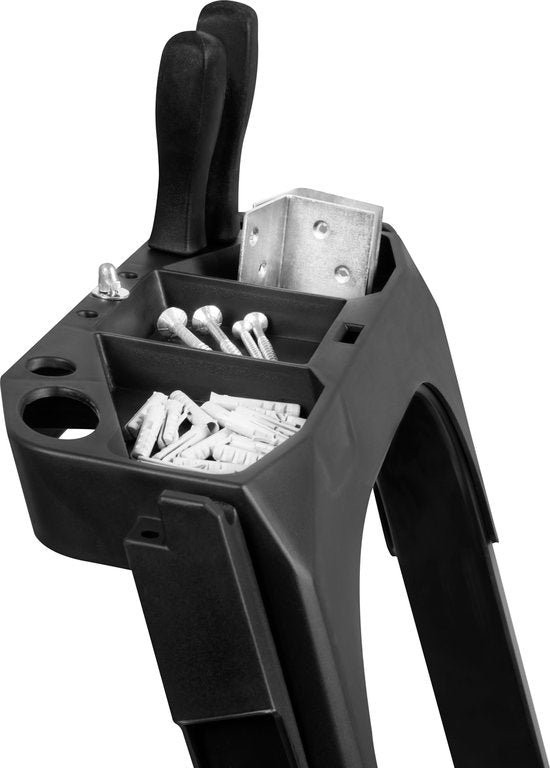 VONROC PRO Huishoudtrap – Aluminium klustrap inklapbaar – 4 treden antislip – max. belastbaarheid 150kg