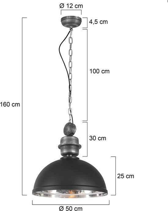 Steinhauer Hanglamp Mexlite Gaeve- zwart