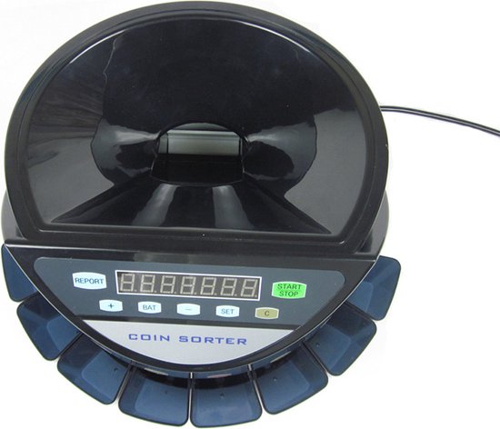 Truskore® - Geldtelmachine - Munttelmachine - Zwart - Muntsorteerder - Incl. Grats Opberg- en Stofhoes - Coin counting B9001