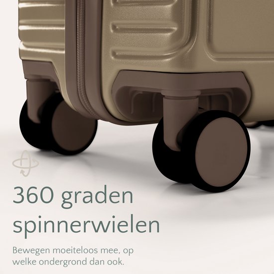 SC City Walker – 3-delige Kofferset | Lichtgewicht & Duurzaam | 20, 24 & 28 Inch | 360° Spinner Wielen | TSA-slot | Inclusief Beschermhoezen – Champagne