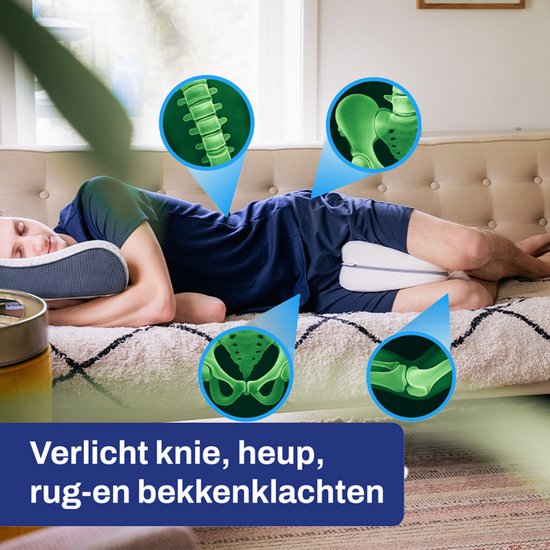 Sleeptight Kniekussen - Orthopedisch - Traagschuim - 25 cm