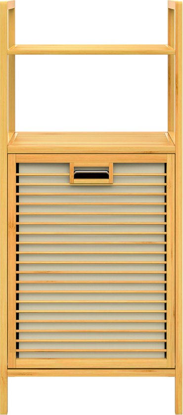 Casaria Badkamerrek - met Wasmand 43l 40x30x95cm - Bruin