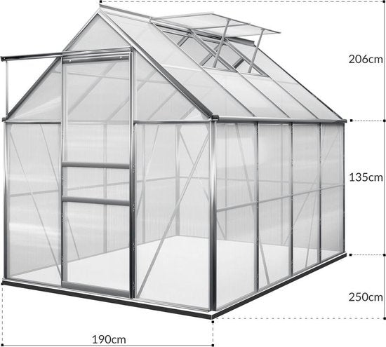 Gardebruk Aluminium Kas - 7,6 m³ met Fundering
