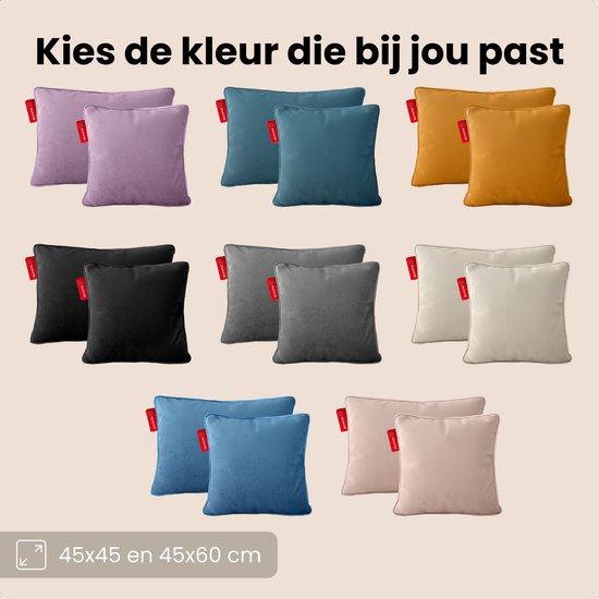 Auronic Warmtekussen - Velvet - 45x60 - Draadloos - Oplaadbaar - Elektrisch kussen - Infrarood - Taupe