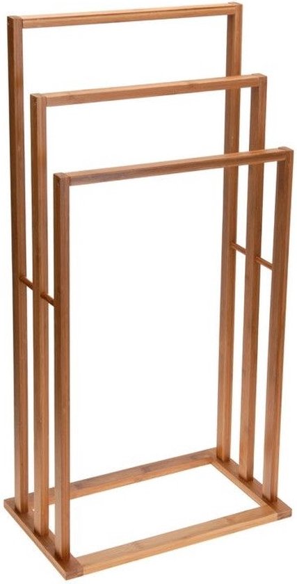 Made4Home - Handdoekrek Bamboe met 3 stangen - 40X24X82CM