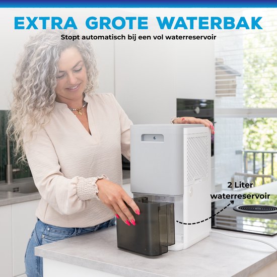 Sofresh luchtontvochtiger 20 Liter per dag - Ontvochtiger en Dehumidifier voor Kelder, Badkamer, Zolder en woonkamer - Wit